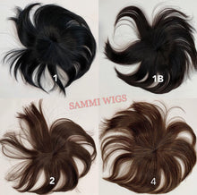 Load image into Gallery viewer, HH186 100% human hair clip on hair topper
