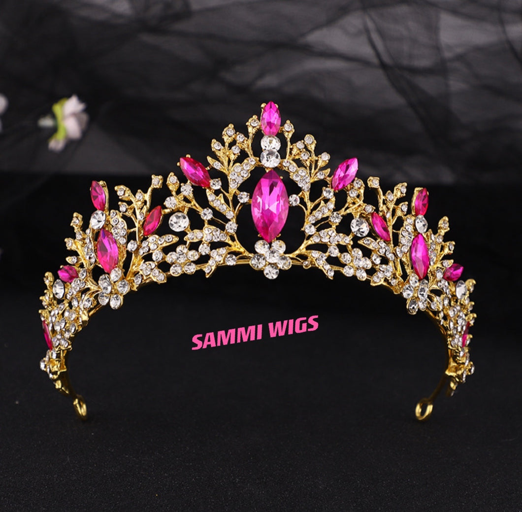 Princess rose pink crown